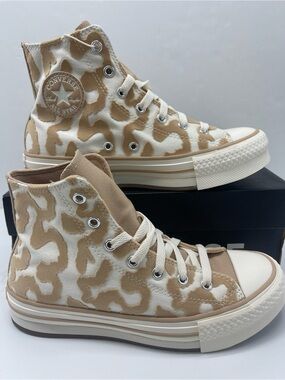 Converse WMNS CTAS EVA LIFT HI EGRET/WARM QUARRY/EGRET A11112C Platform Sneakers
